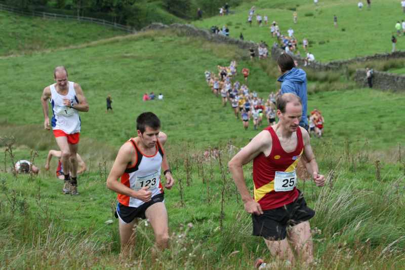 The start of the Classic Fell Race, with the Red Lion Hotel in the Background